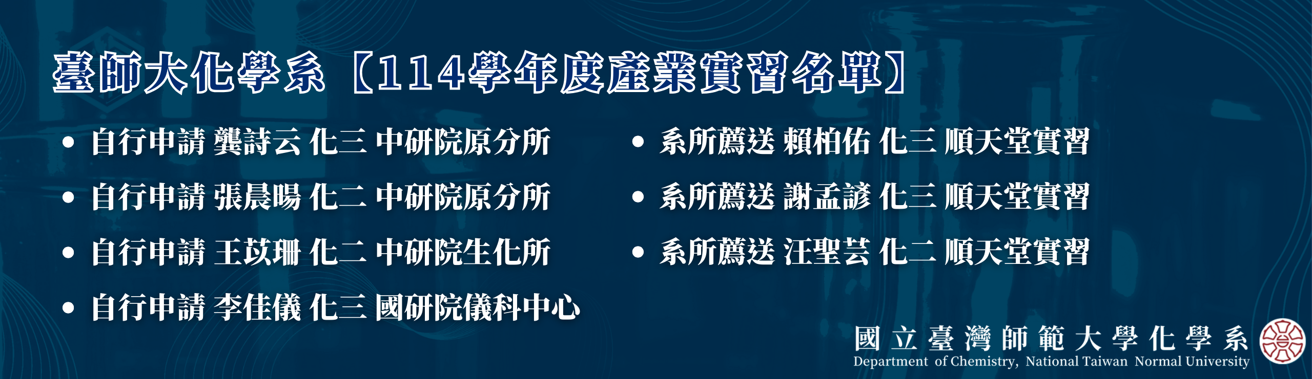 114產業實習名單